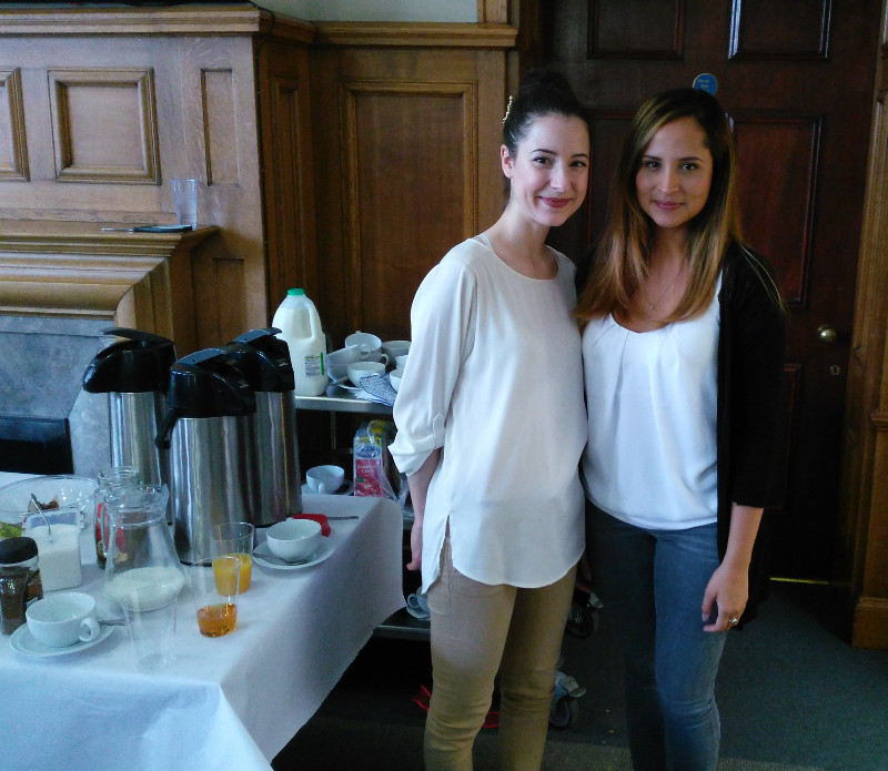 Tija and Isabelle two of our volenteers