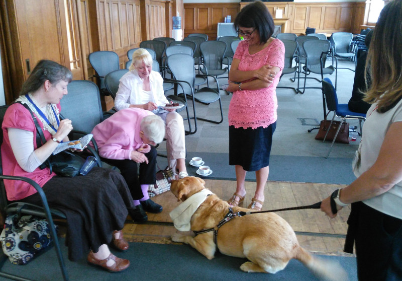 Harley interacting with some of the members