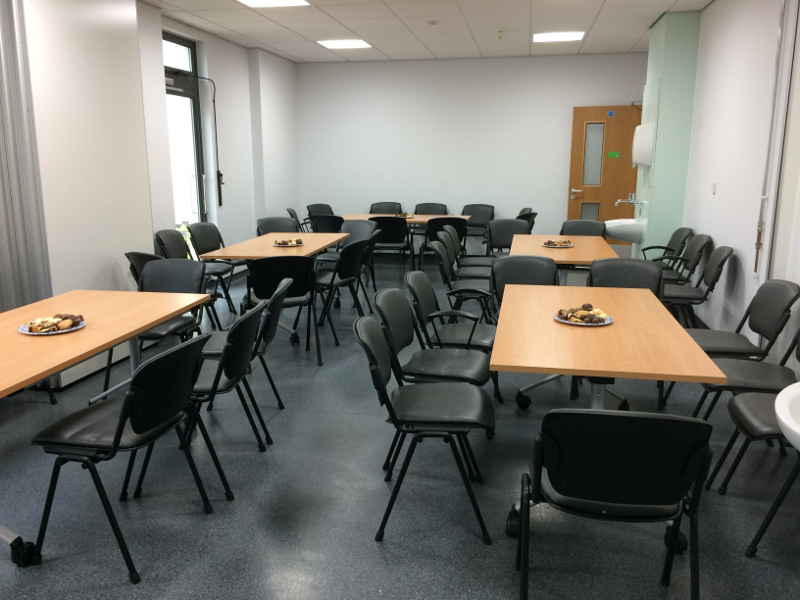 New table layout at Finchley Memorial