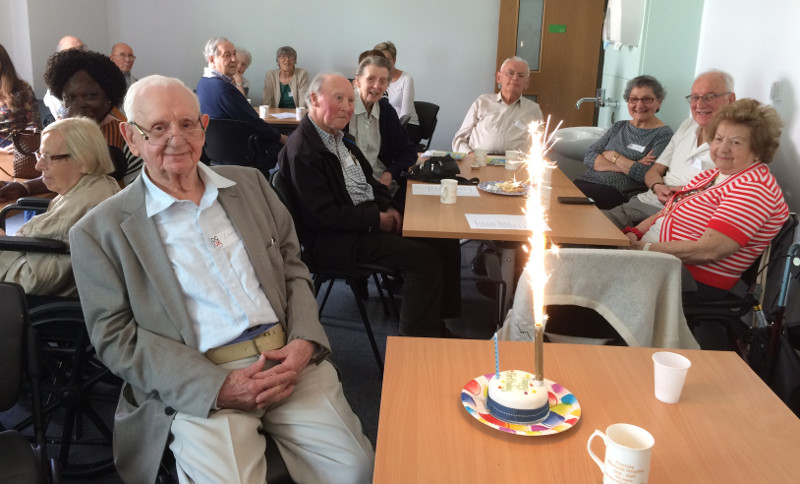 Laurie’s 94th birthday at Finchley Memorial