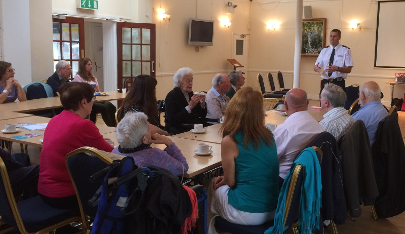 Borough Commander of Barnet London Fire Brigade visits Dementia Club UK