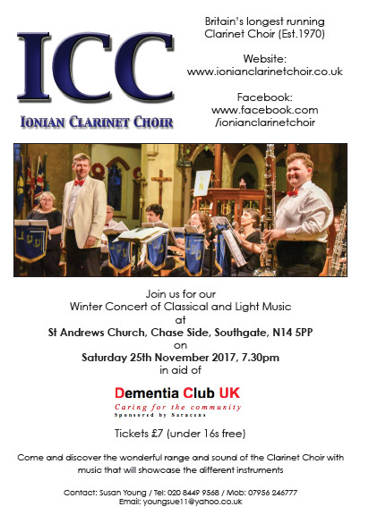 ICC Concert in aid of Dementia Club UK