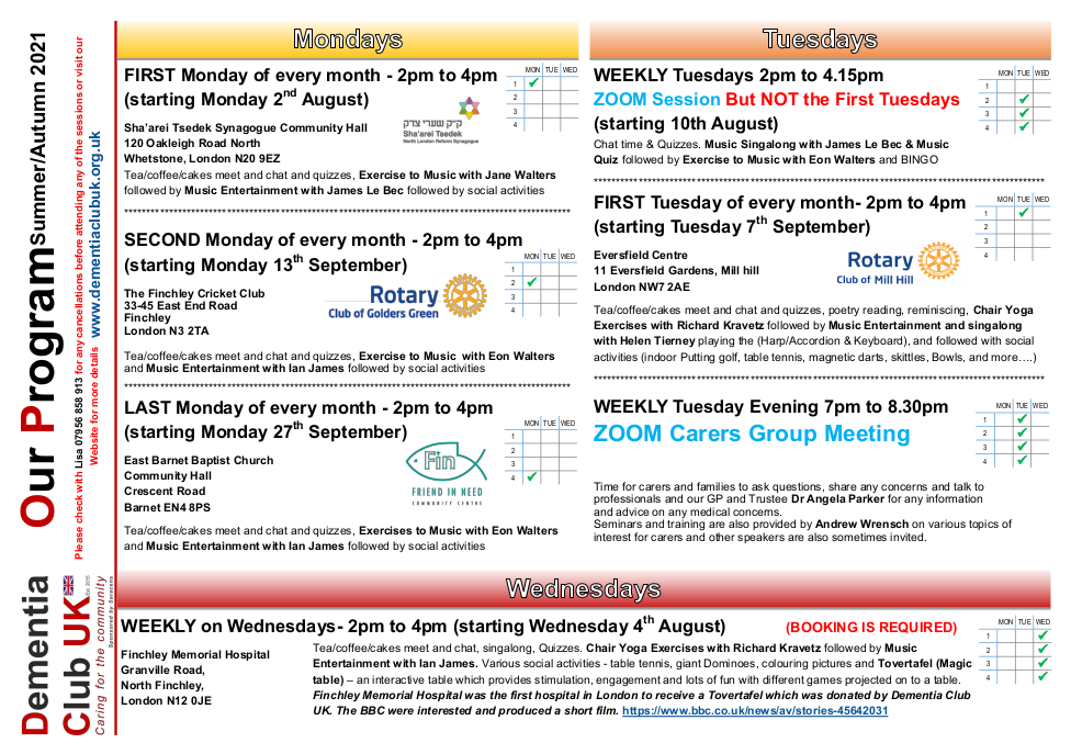 Our new summer programme