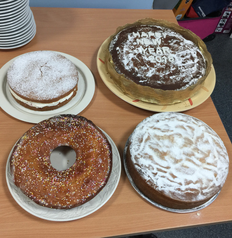 New Years cakes at Finchley Memorial Hospital