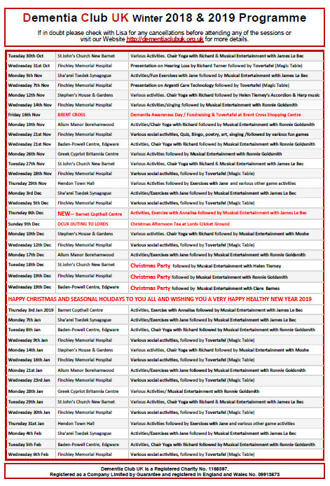 New 2019 Programme