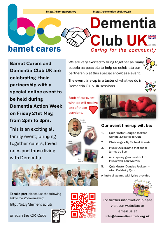Barnet Carers & Dementia Club UK special celebration event