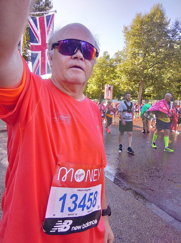 David Longstaff runs the London Marathon for Dementia Club UK